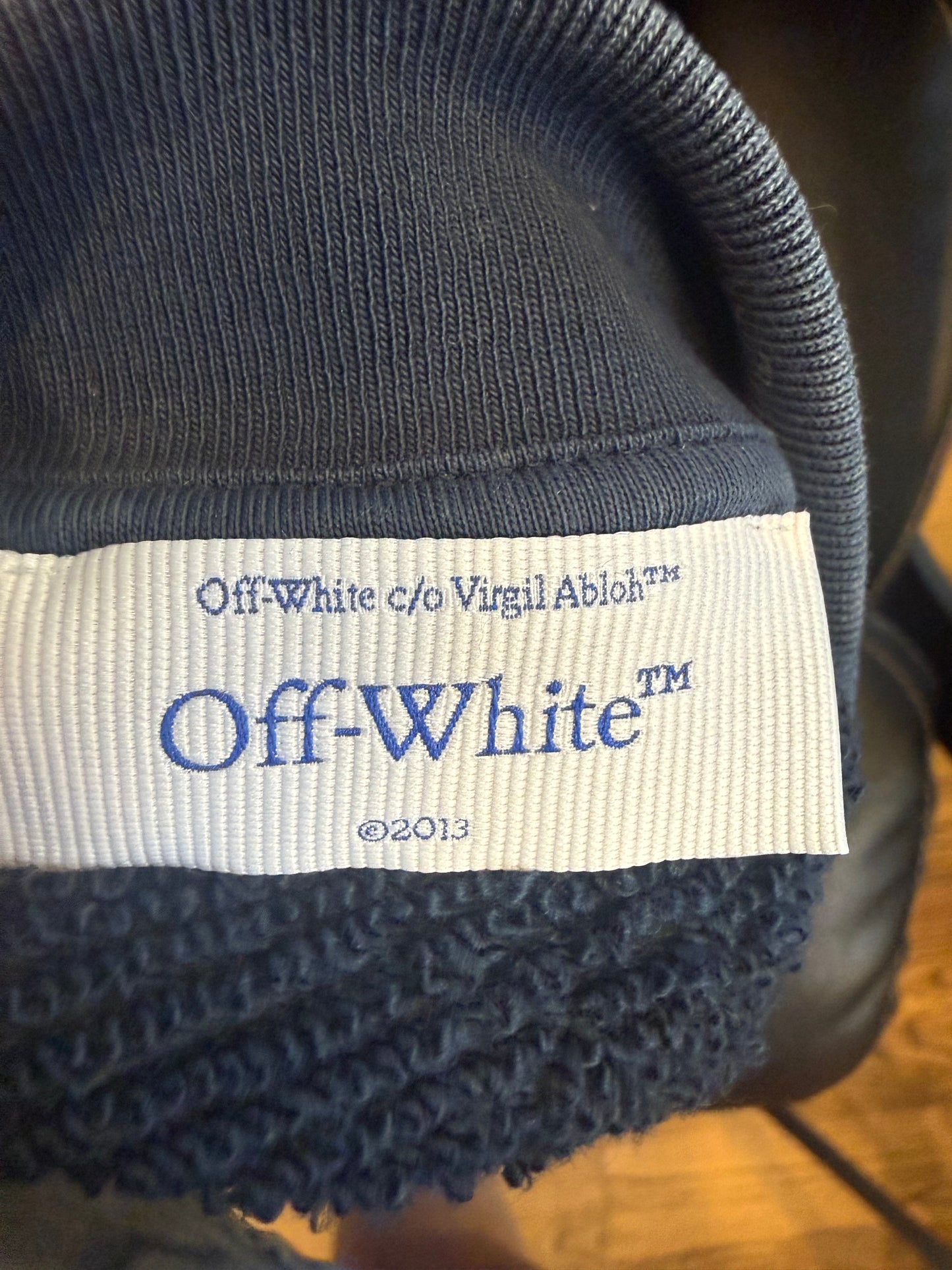 1631. Off White Laundry Skate Crewneck in Dark Sapphire