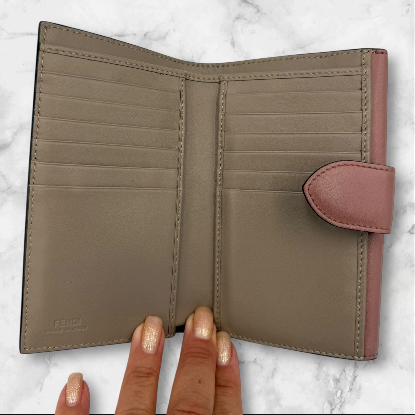 Fendi Compact Mauve Wallet