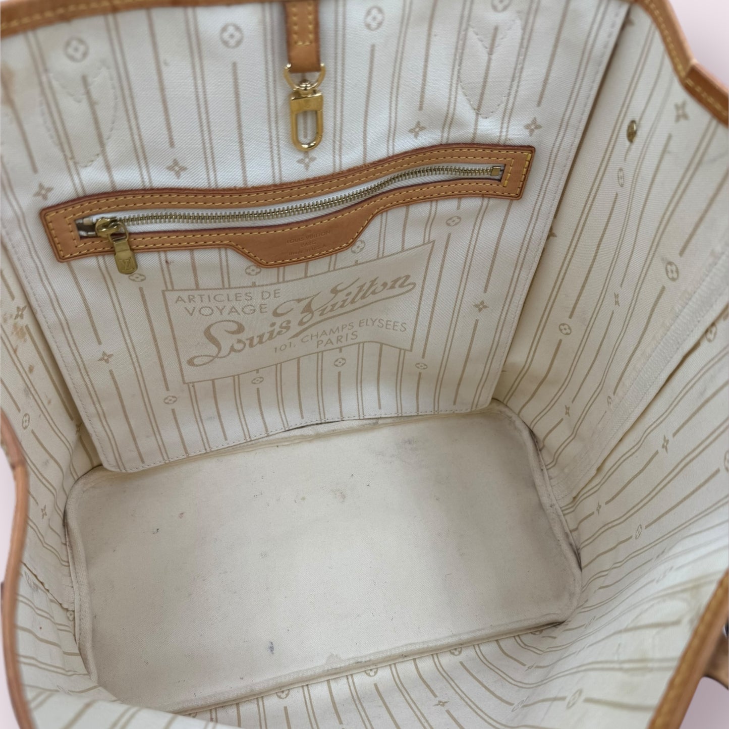 344. Louis Vuitton Damier Azur Neverfull MM