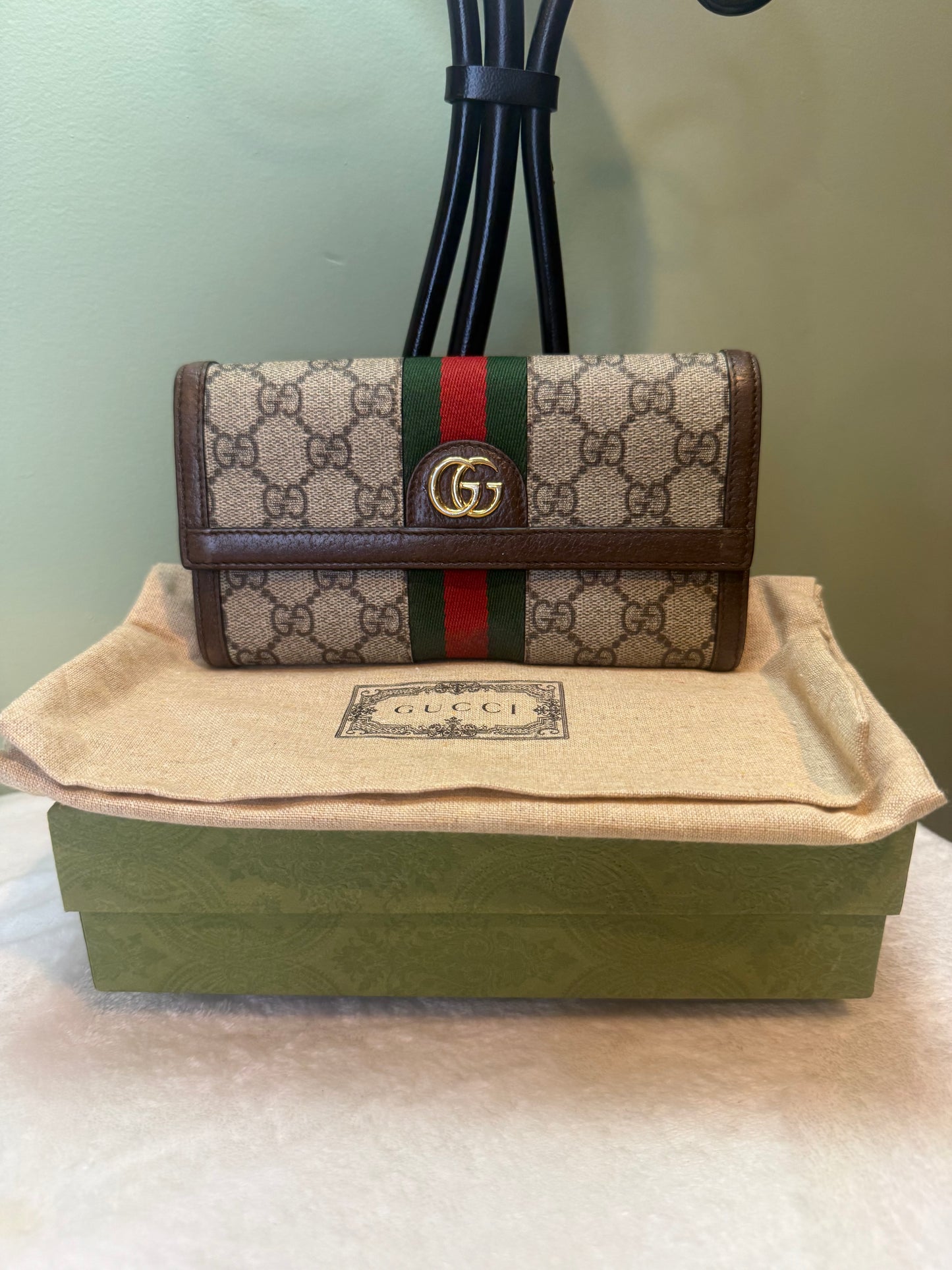 1845. Gucci Ophidia GG Supreme Continental Wallet