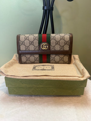 1845. Gucci Ophidia GG Supreme Continental Wallet