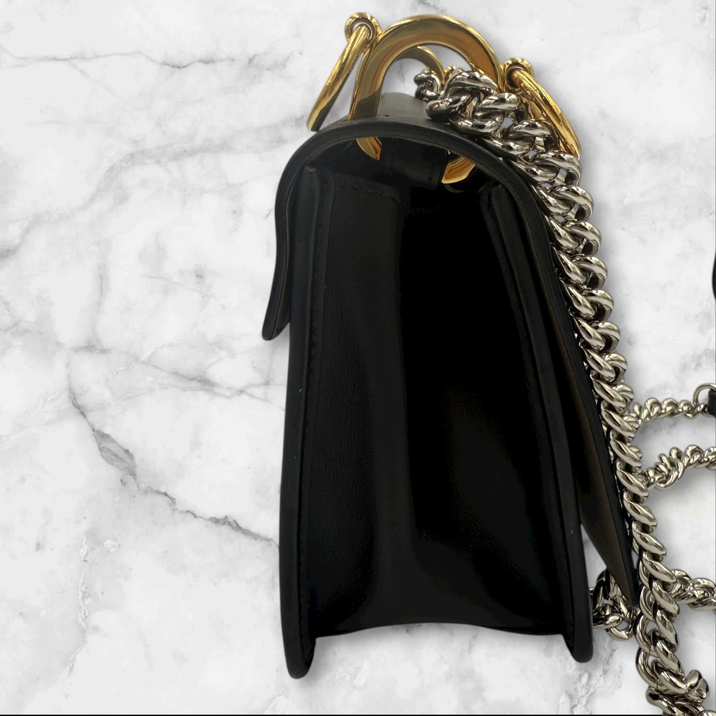 281. Fendi F Logo Kan I Leather Two Way Bag