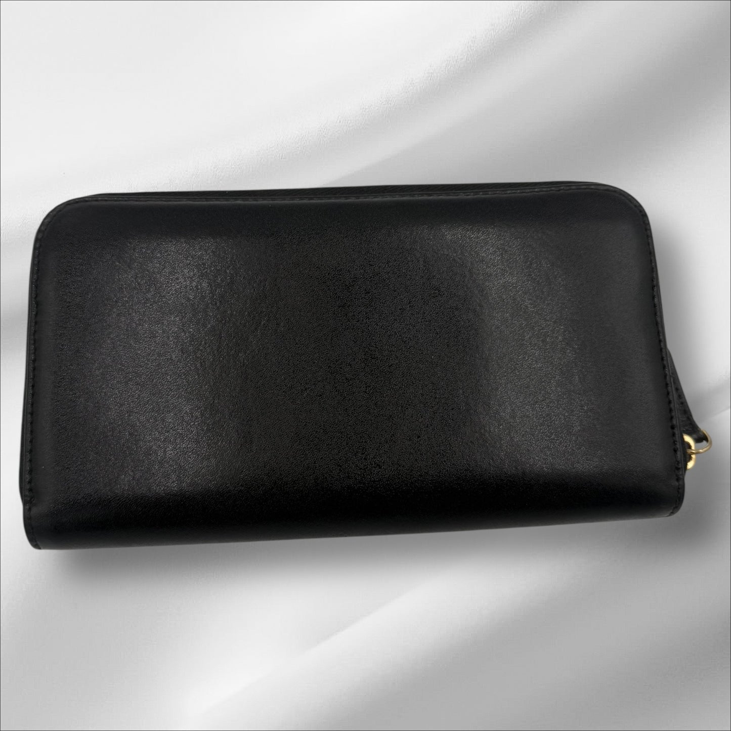 319. Fendi By The Way Black Leather Long Zippy Wallet