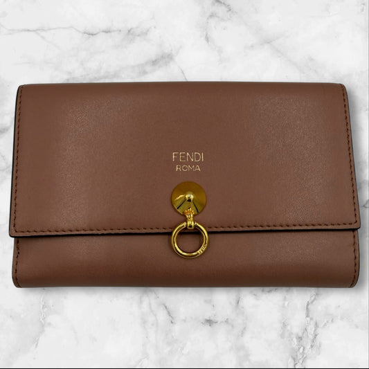 Fendi Compact Mauve Wallet