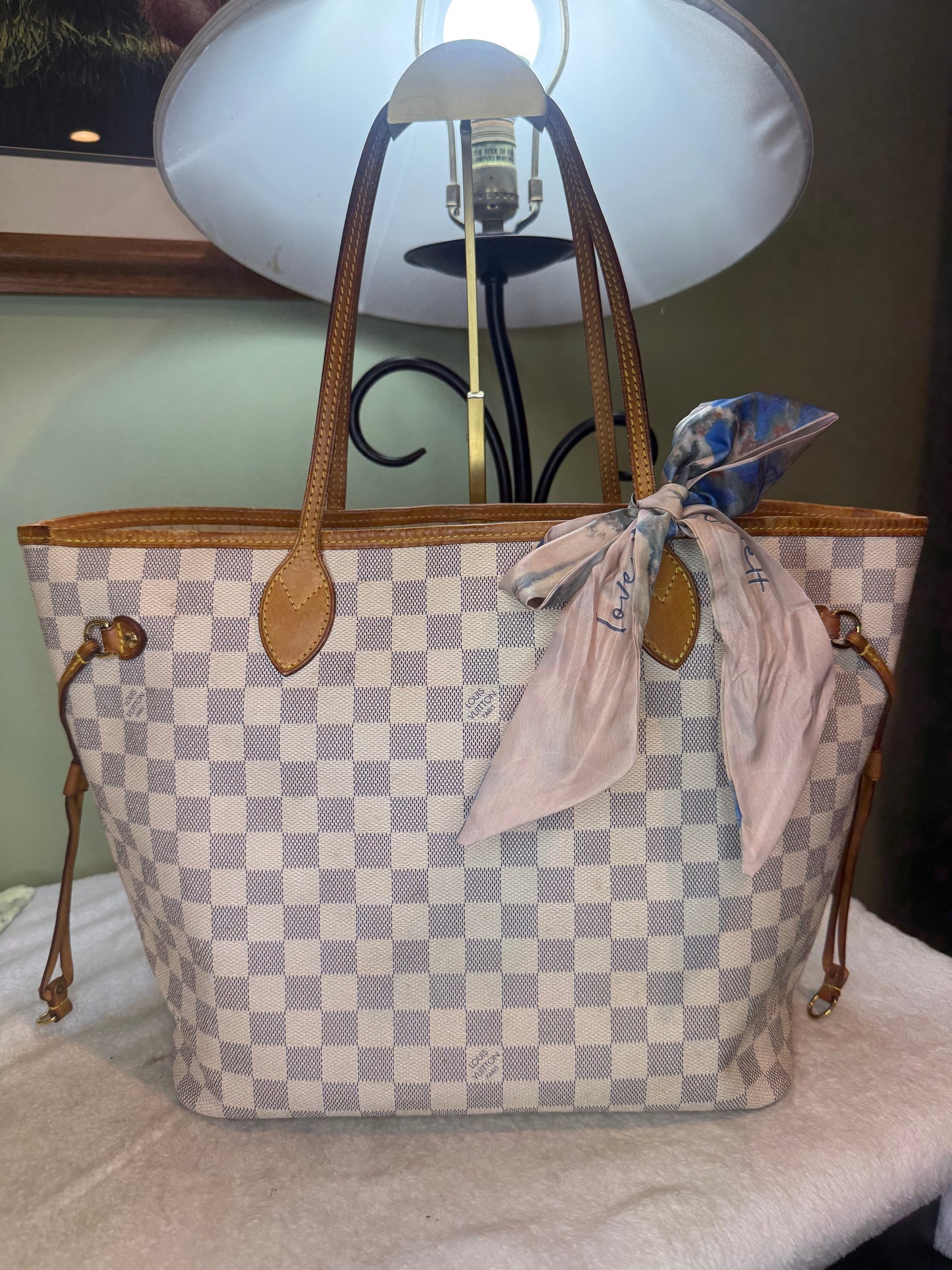 1433. Louis Vuitton Damier Azur Neverfull MM