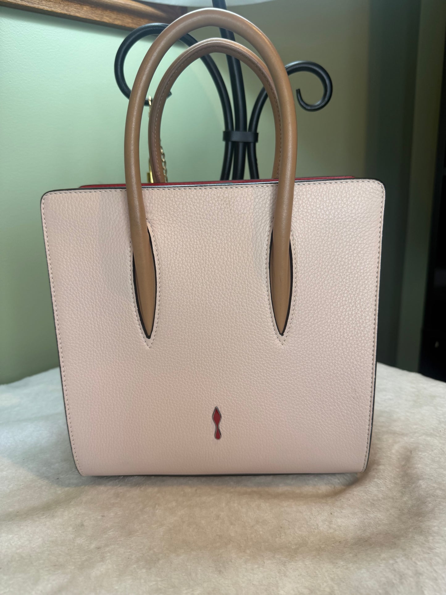923. Christian Louboutin Pink Paloma Small 2-Way shoulder bag