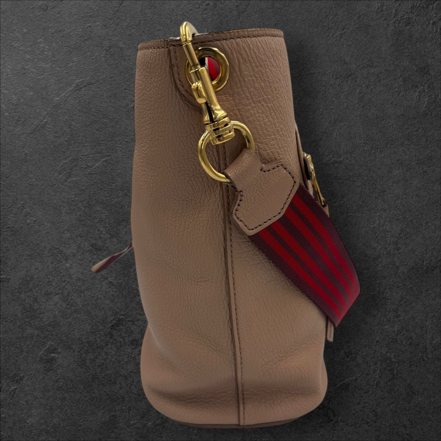 Miu Miu Leather Bucket Crossbody Bag