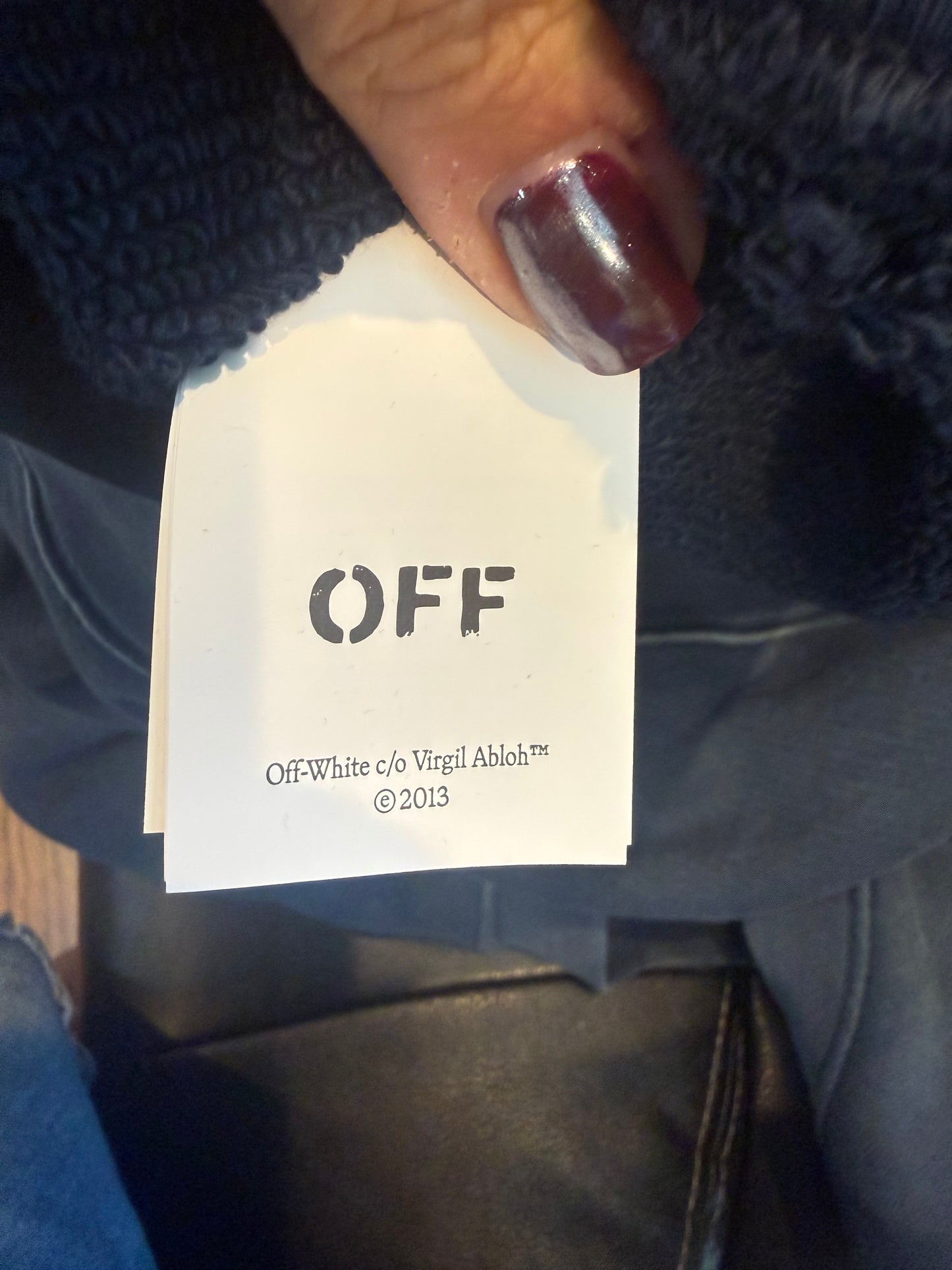 1631. Off White Laundry Skate Crewneck in Dark Sapphire