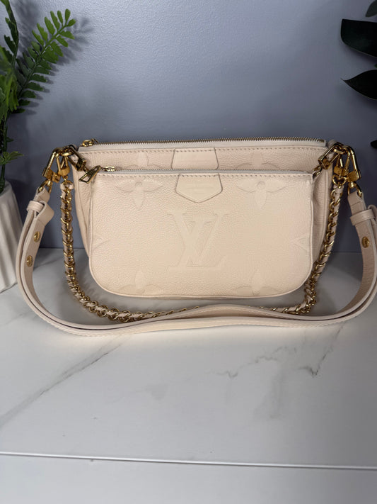 2247. Louis Vuitton Cream Empriente Multi Pochette