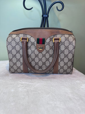 1861. Gucci GG Monogram Vintage Boston Bag