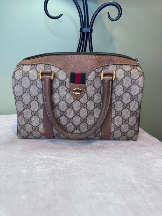1861. Gucci GG Monogram Vintage Boston Bag