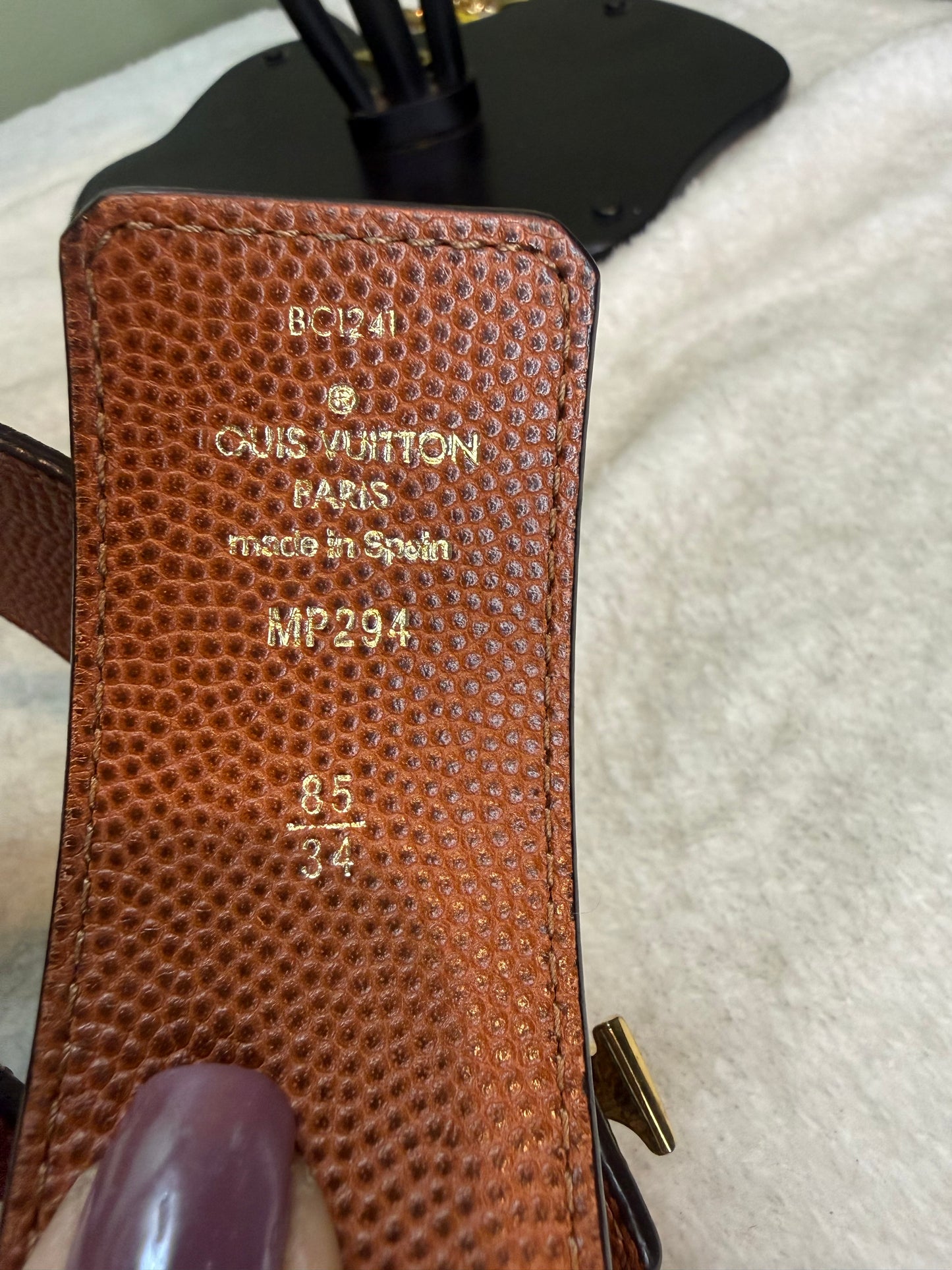 1065. Louis Vuitton X NBA LV Initiales Reversible Belt 85/34