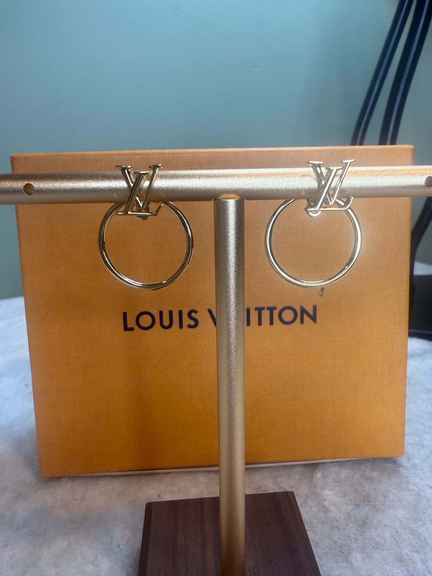 1375. Louis Vuitton LV Eclipse Circle Earrings
