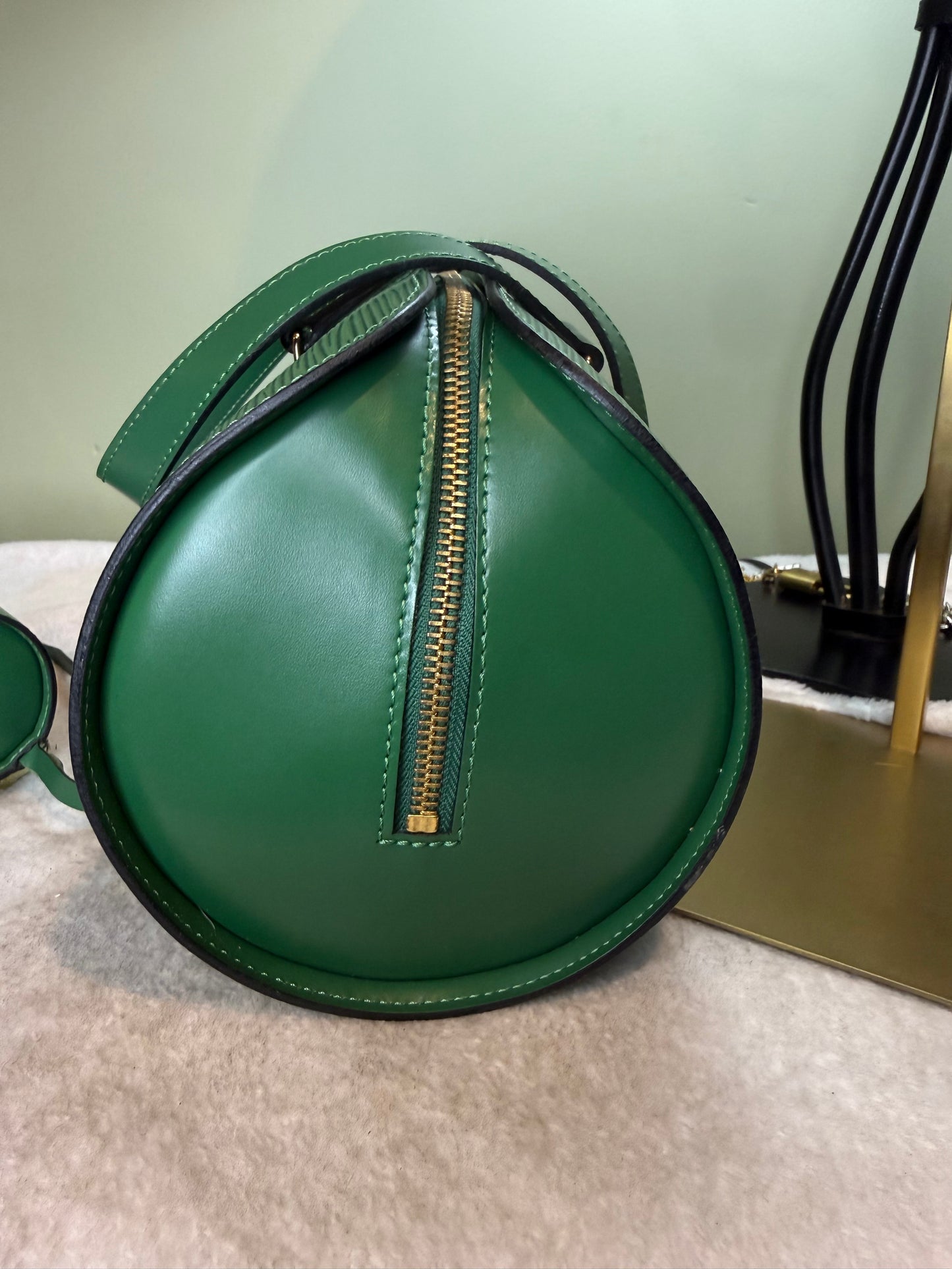 1201. Louis Vuitton Green Epi Soufflot Handbag