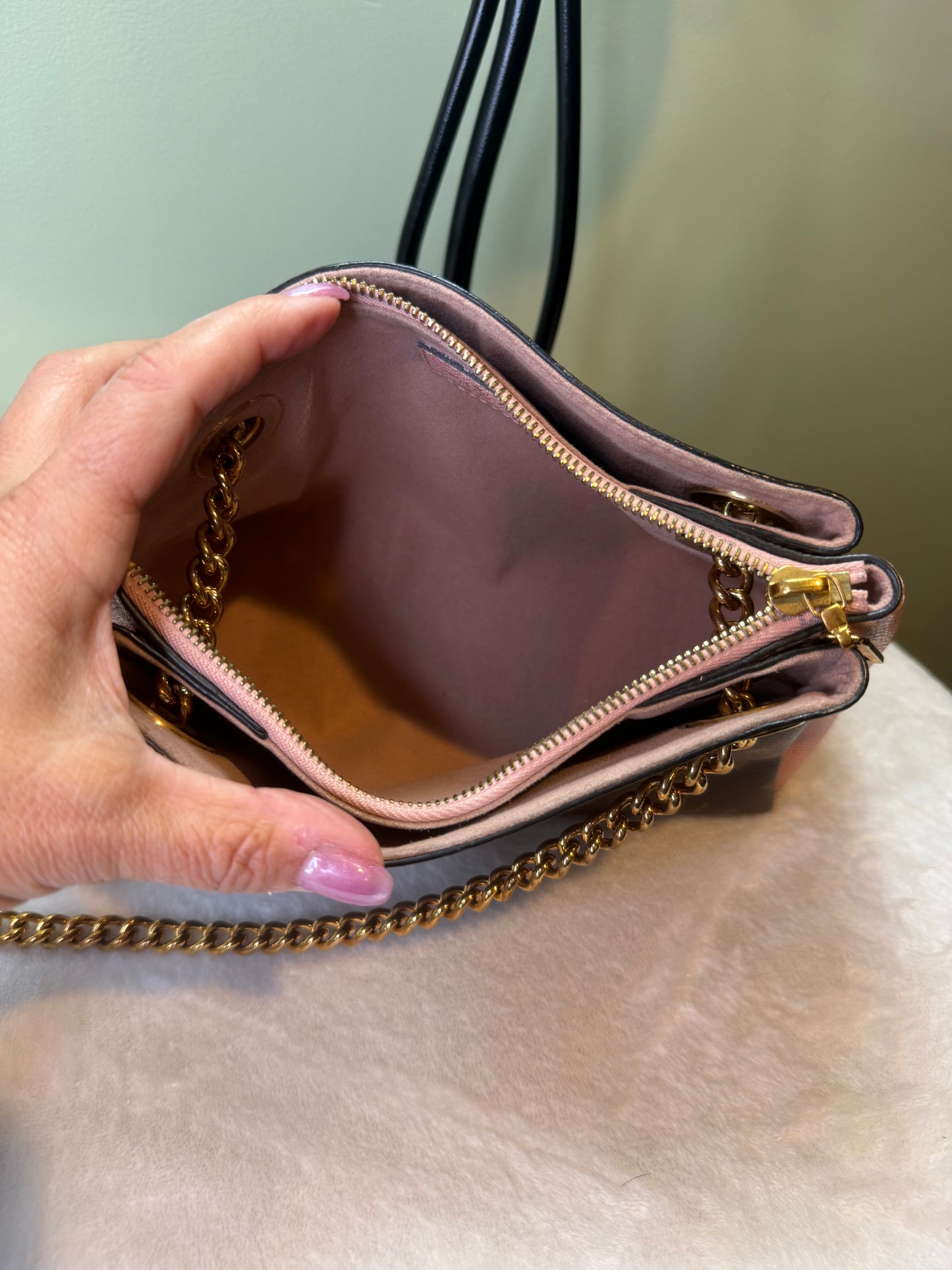 1802. Louis Vuitton Monogram Surene BB with Pink