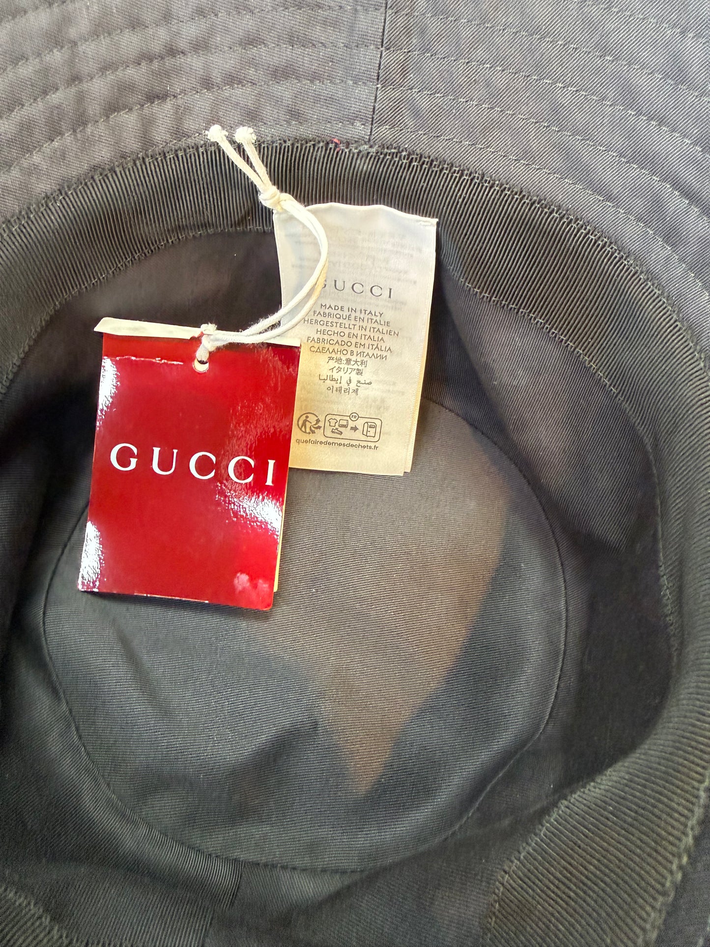 1758. Gucci Navy Bucket Hat