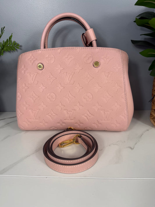 2215. Louis Vuitton Pink Empriente Monogram Montaigne BB
