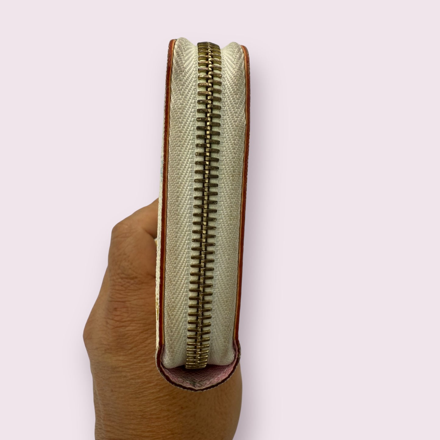 Louis Vuitton White Multicolor Zippy Wallet