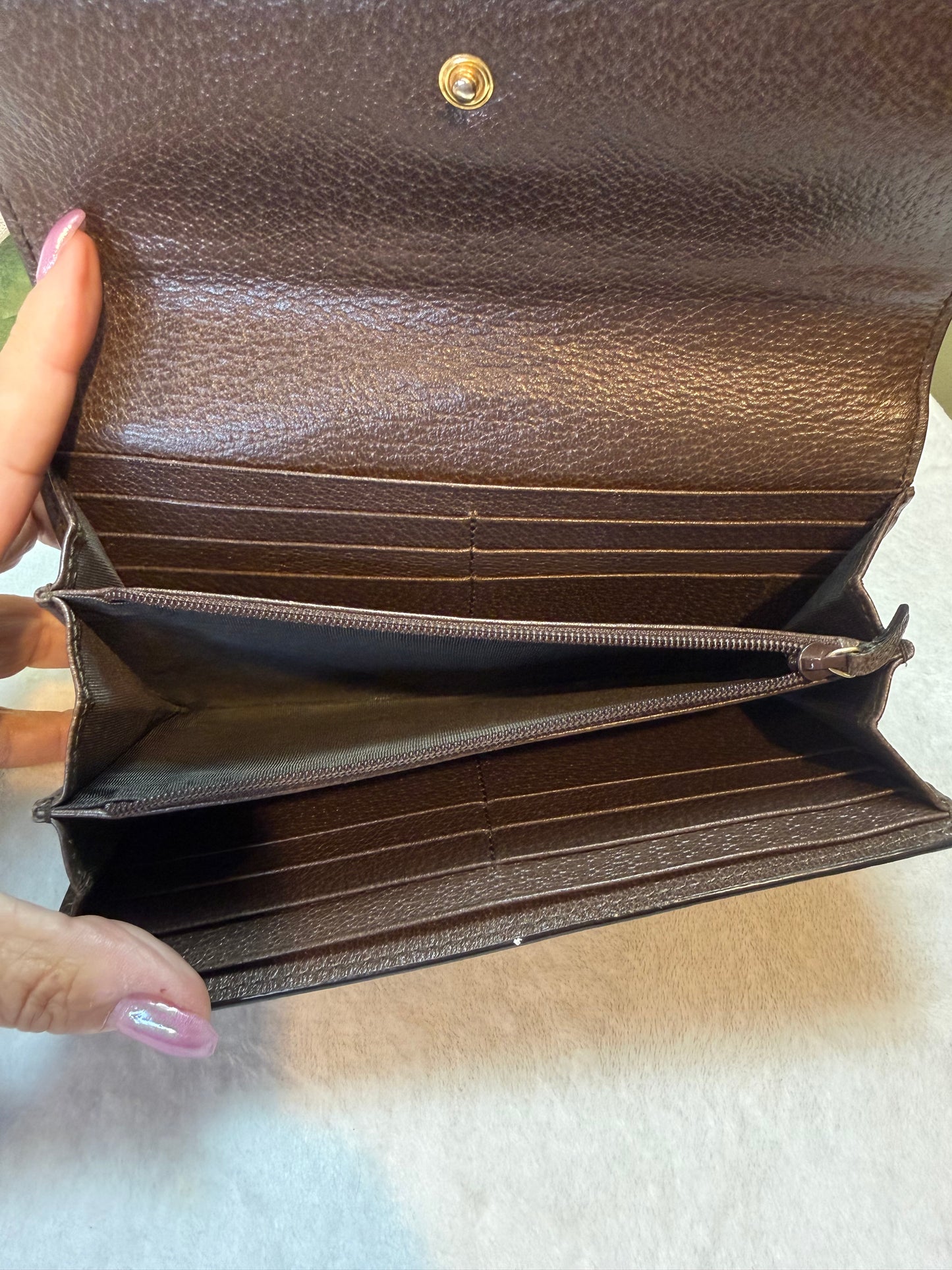 1845. Gucci Ophidia GG Supreme Continental Wallet