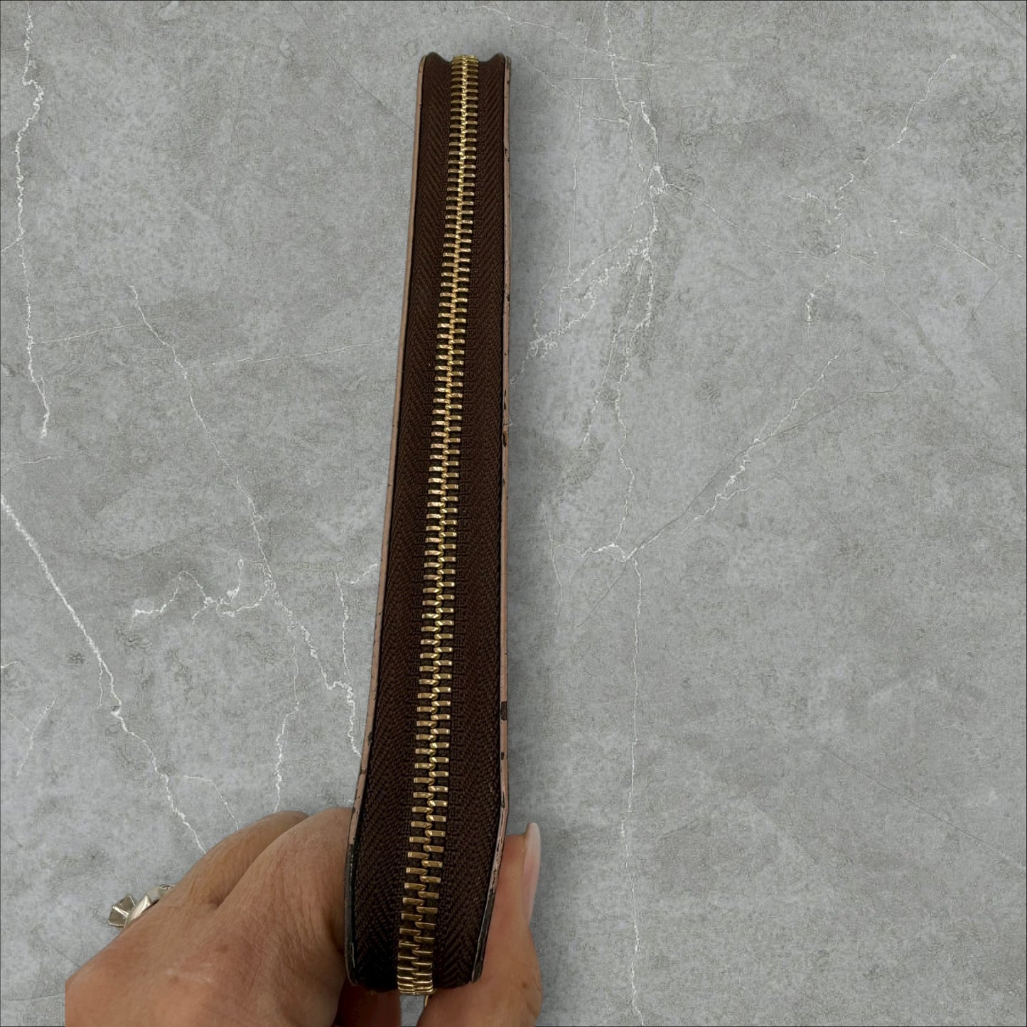 296. Louis Vuitton Monogram Portefeuille Zippy Clemence Blooming Flower