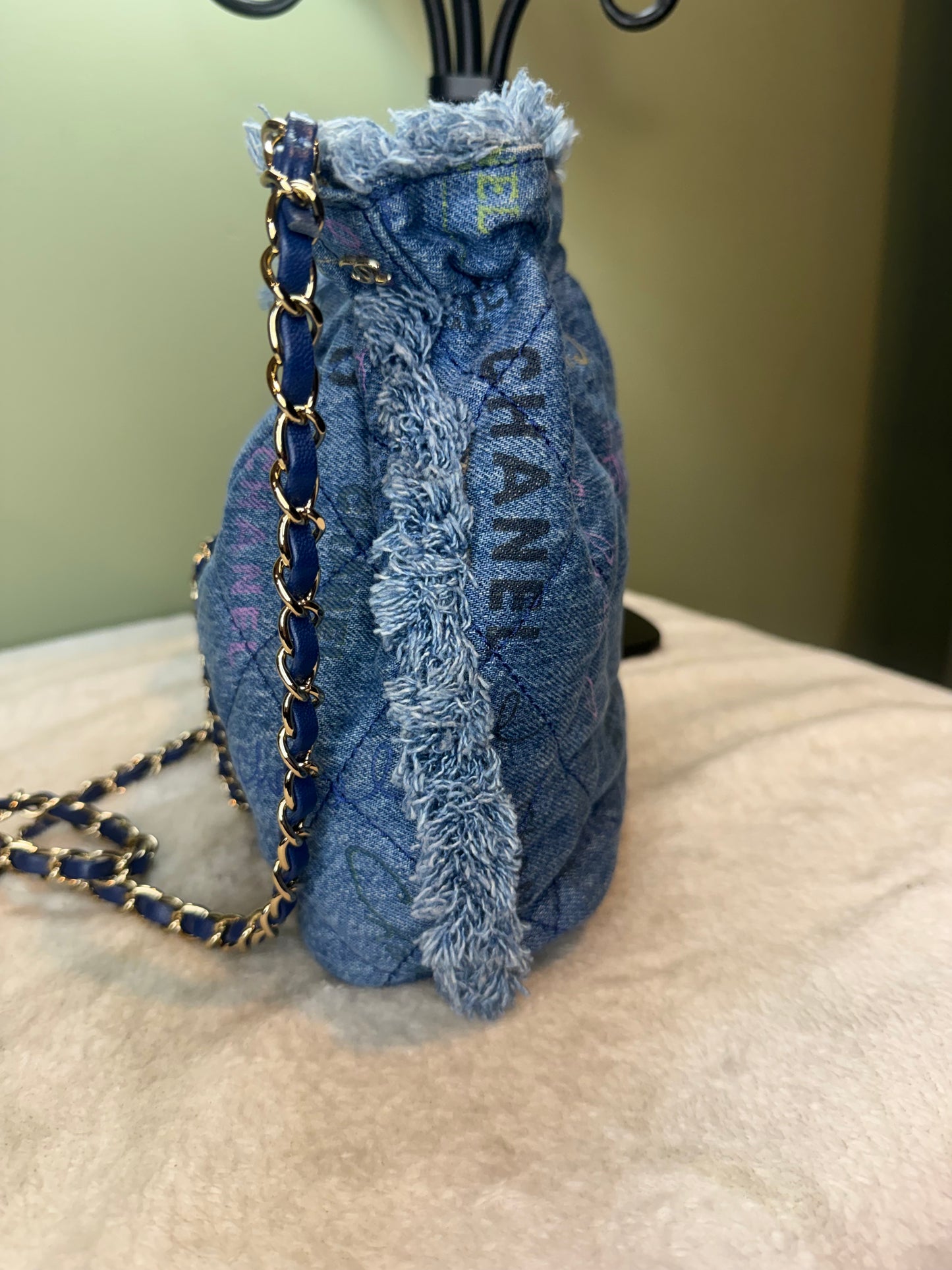 1353. Chanel Denim Mood Bucket Bag