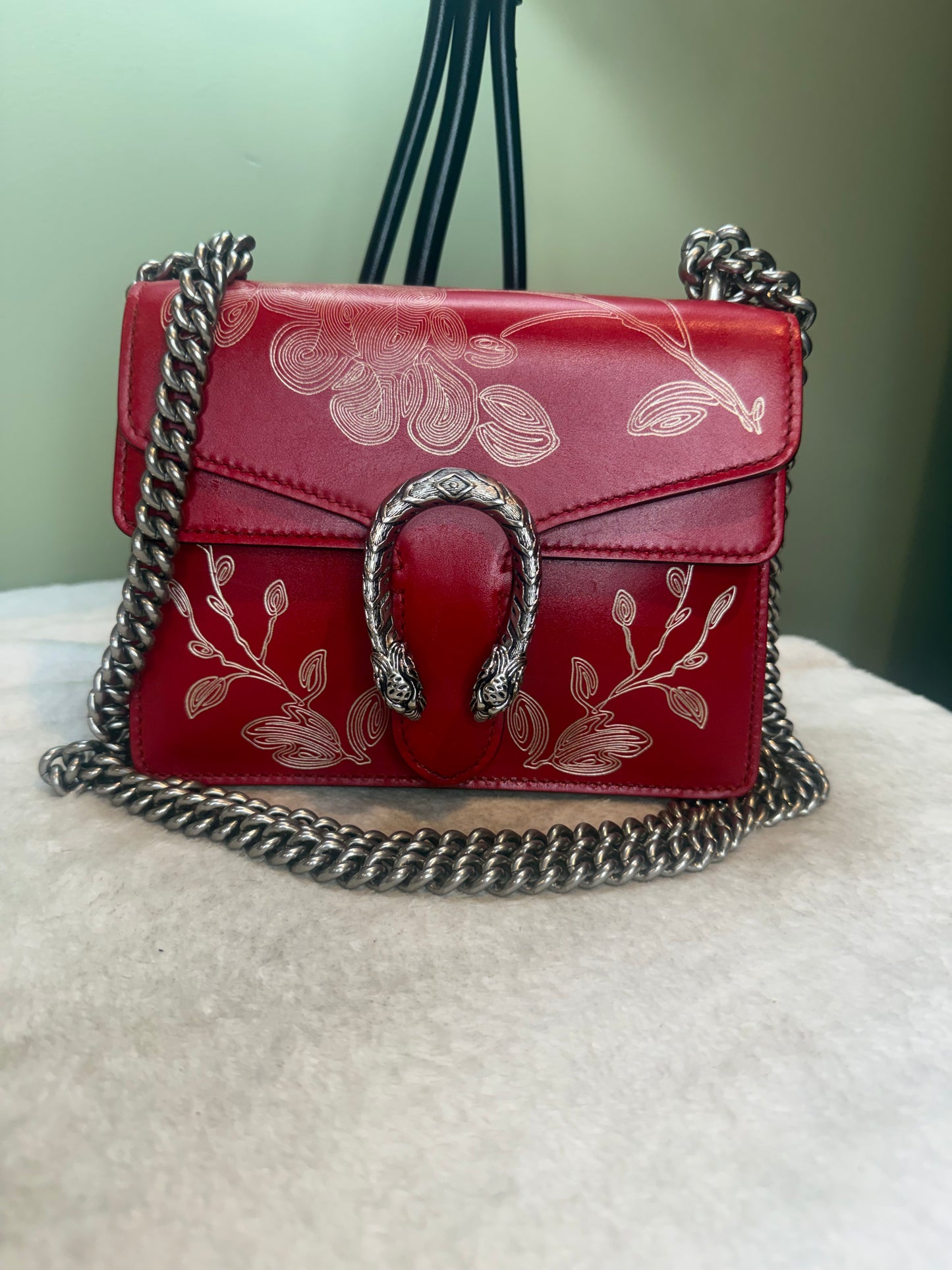 1059. Gucci Red Calfskin Chinese New Year Dionysus Limited Edition