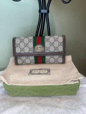 1546. Gucci GG Ophidia Continental  Large Wallet