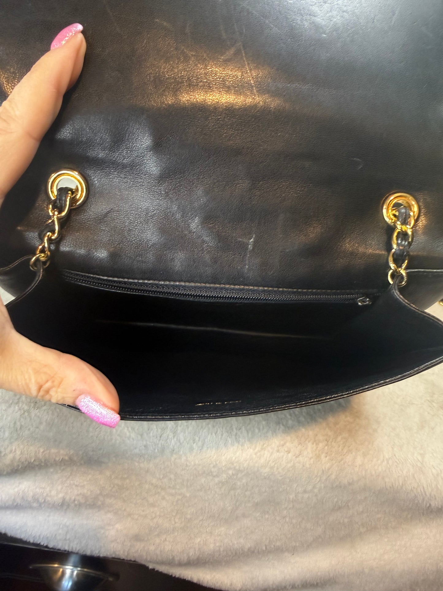 817. Chanel Quilted Lambskin Leather Flap Crossbody Series 1