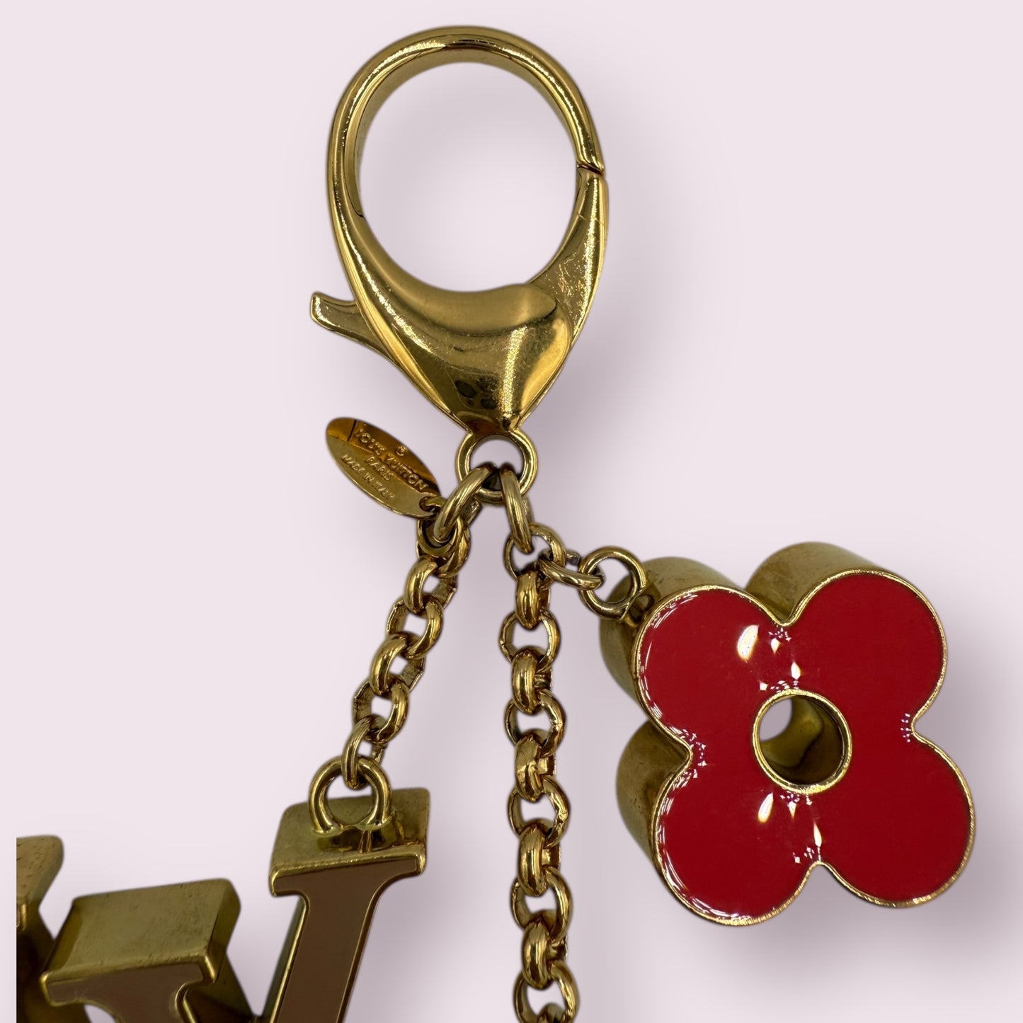 252. Louis Vuitton Fleur de Monogram Multi color Gold Bag charm