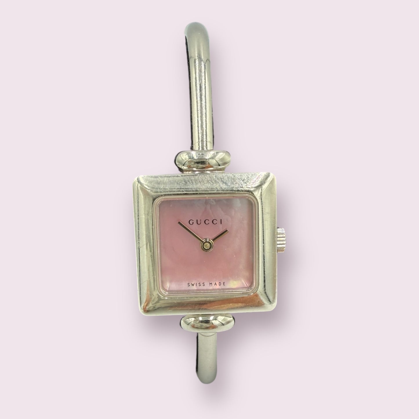 Gucci Stainless Steel Pink Mother of Pearl 19mm 1900L Quartz Watch