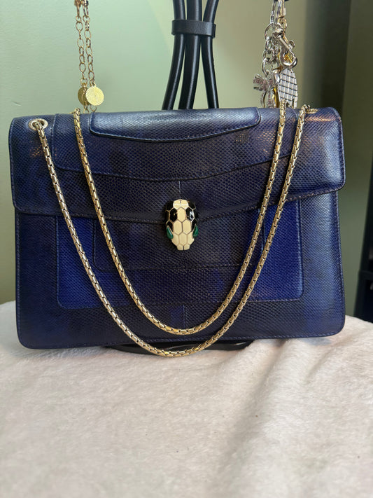 534.Bvlgari Limited Edition Medium Serpenti Forever in Karung leather ( Python)