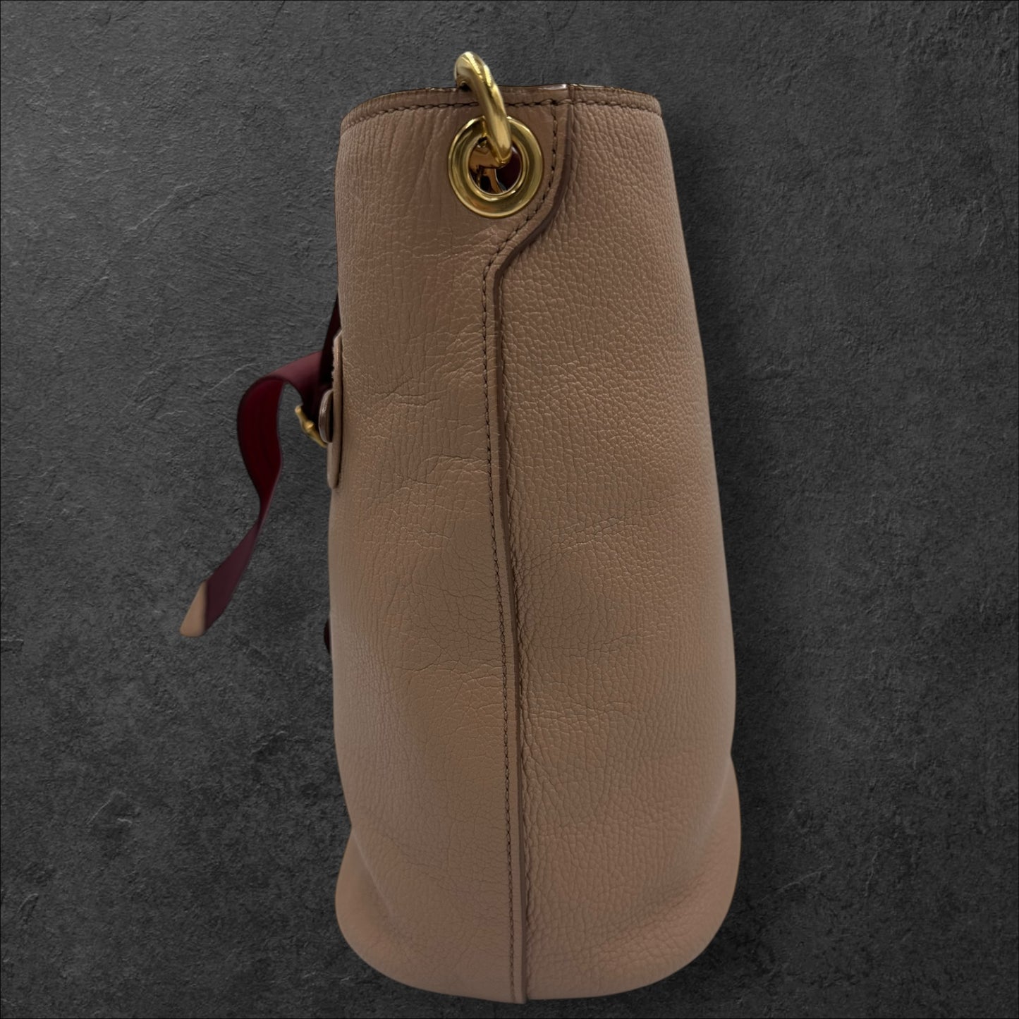 Miu Miu Leather Bucket Crossbody Bag