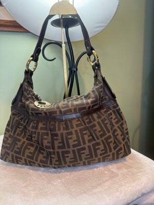 1945. Fendi Zucca Hobo Chef Shoulder bag
