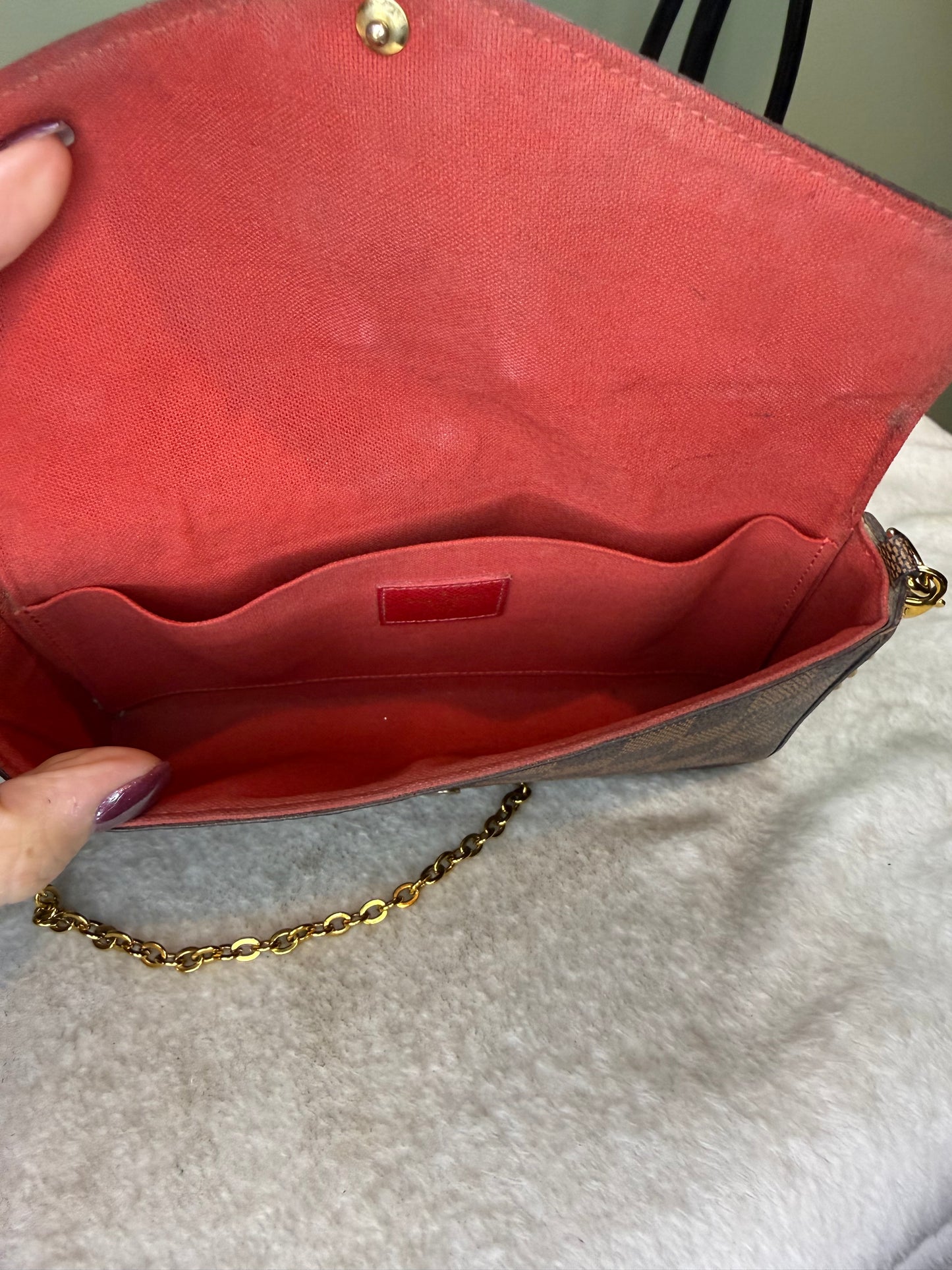 1172. Louis Vuitton Damier Ebene Felicie Pochette