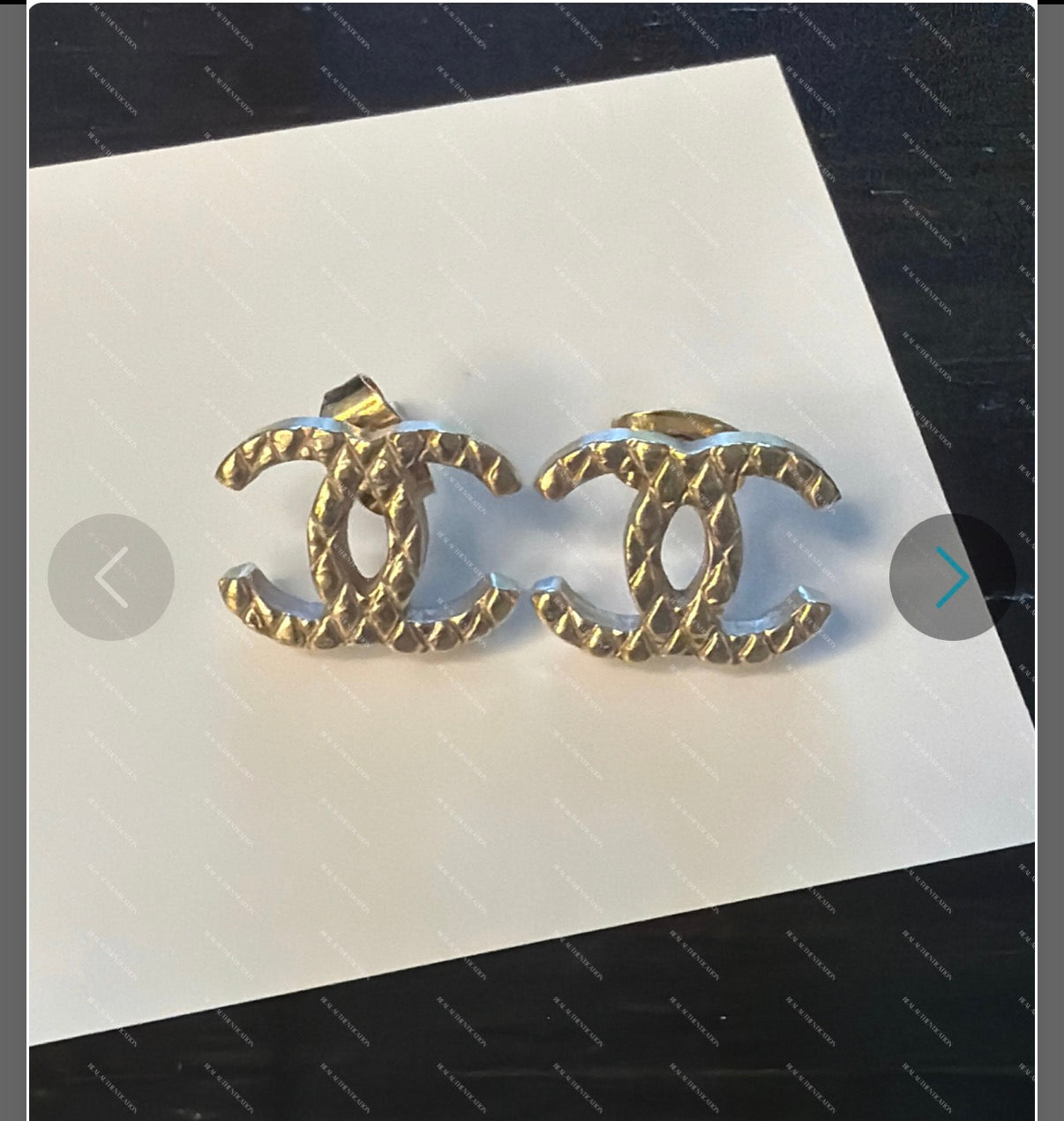 1303. Chanel CC Stud Earrings