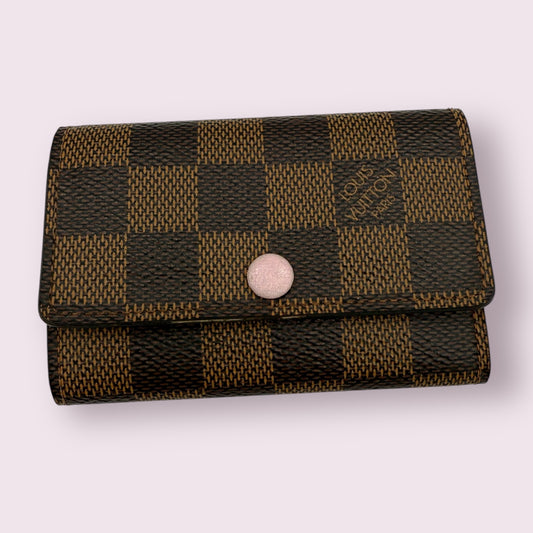 Louis Vuitton Damier Ebene Key holder with Pink Ballerine