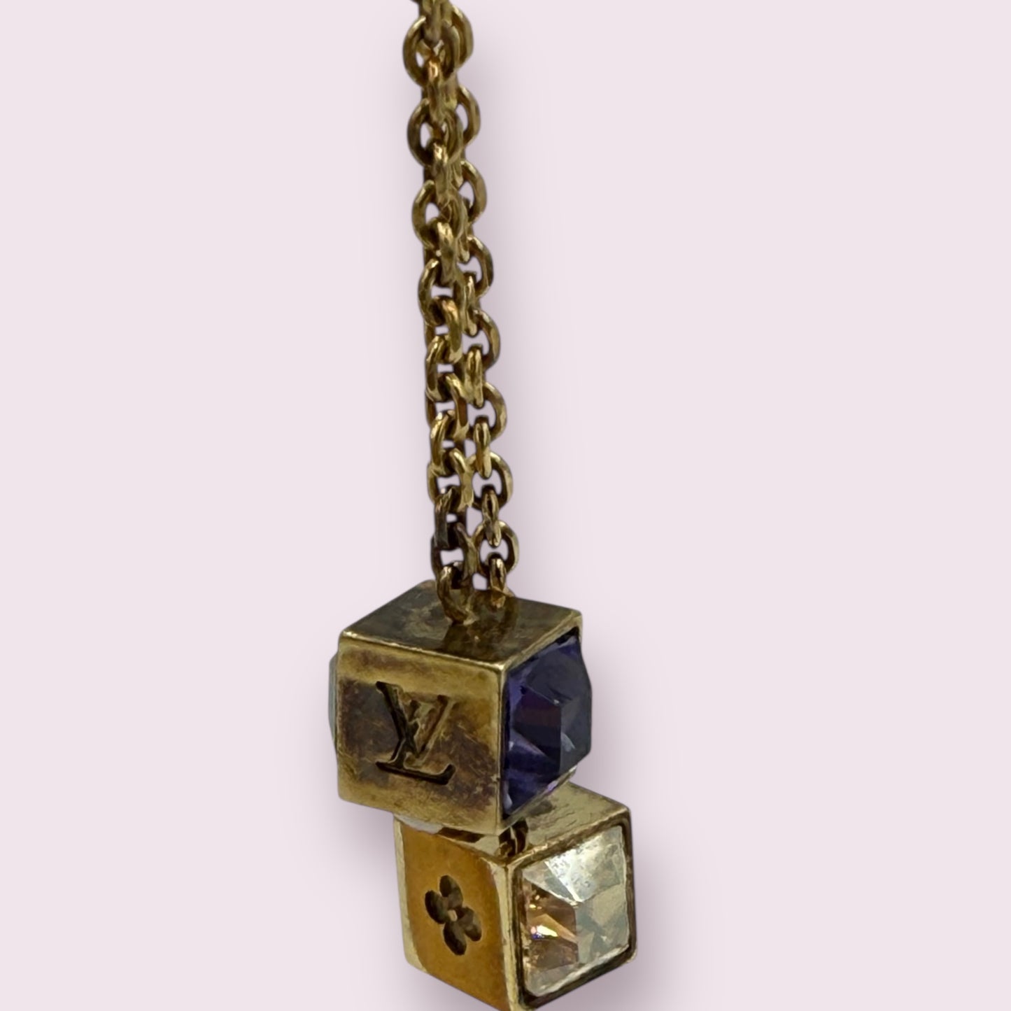 Louis Vuitton Swarovski Gamble Earrings in Azur and Gold