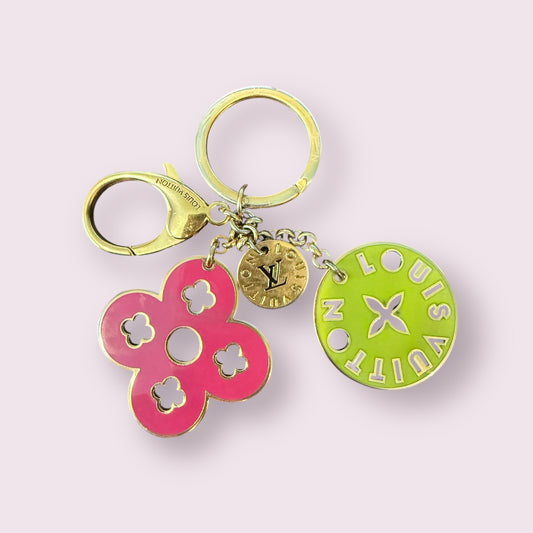 Louis Vuitton Gold Looping Multicolor Bag charm