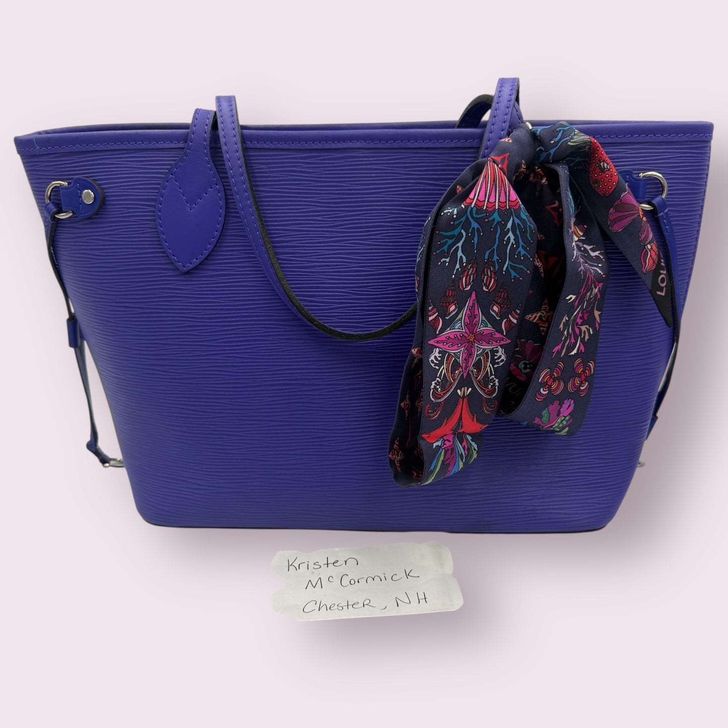 Louis Vuitton Neverfull Tote Purple Epi Leather PM
